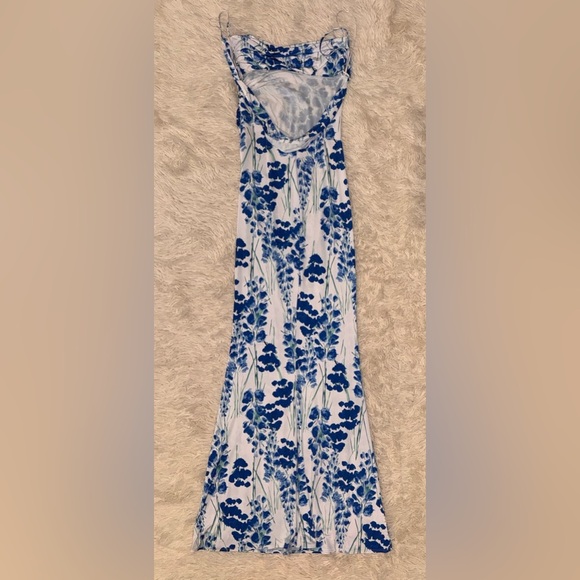 NWOT Katie May Beth Sapphire Floral Low Back Gown Sz M - Picture 4 of 6